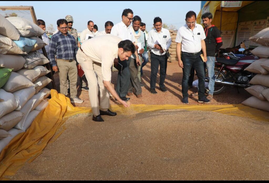 जिले में अब तक 10576किसानों से 64हजार 872मैटिक टन गेहूं उपार्जित