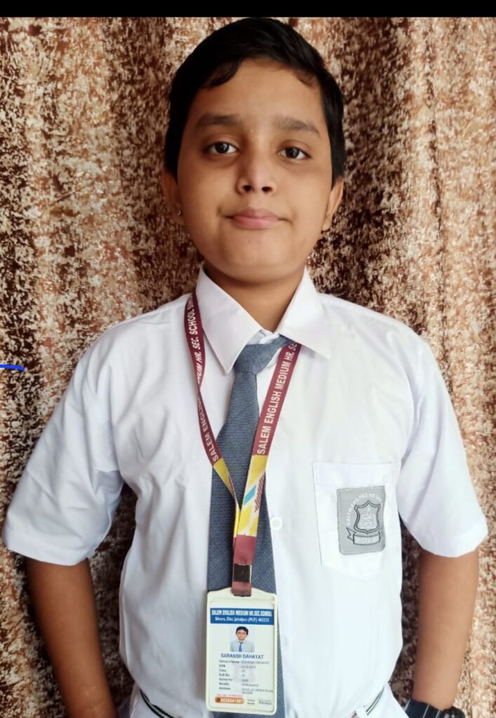 सारांश दहायत का सायना इंटरनेशनल सैनिक स्कूल में चयन